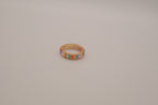 Rainbow Baguette Crystal Eternity Ring