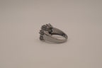 10 KT black floral cluster statement ring