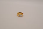 Bold marquise-cut crystal band ring
