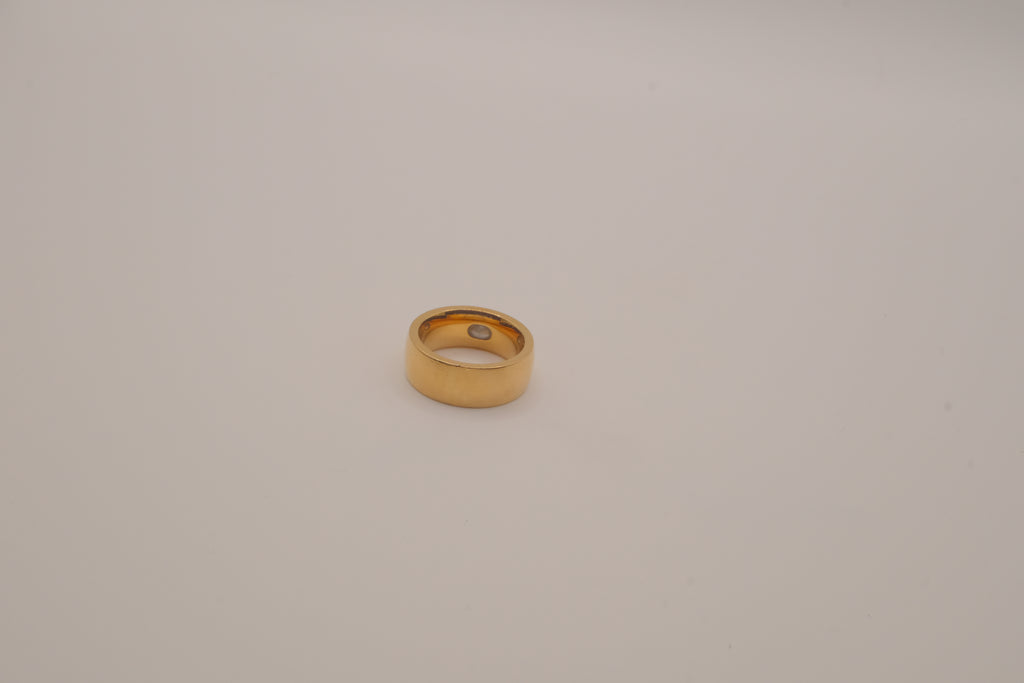 Bold marquise-cut crystal band ring