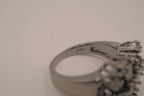 10 KT black floral cluster statement ring