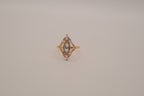 Vintage geometric marquise cut ring