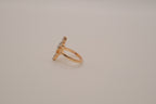 Vintage geometric marquise cut ring