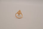 Vintage geometric marquise cut ring