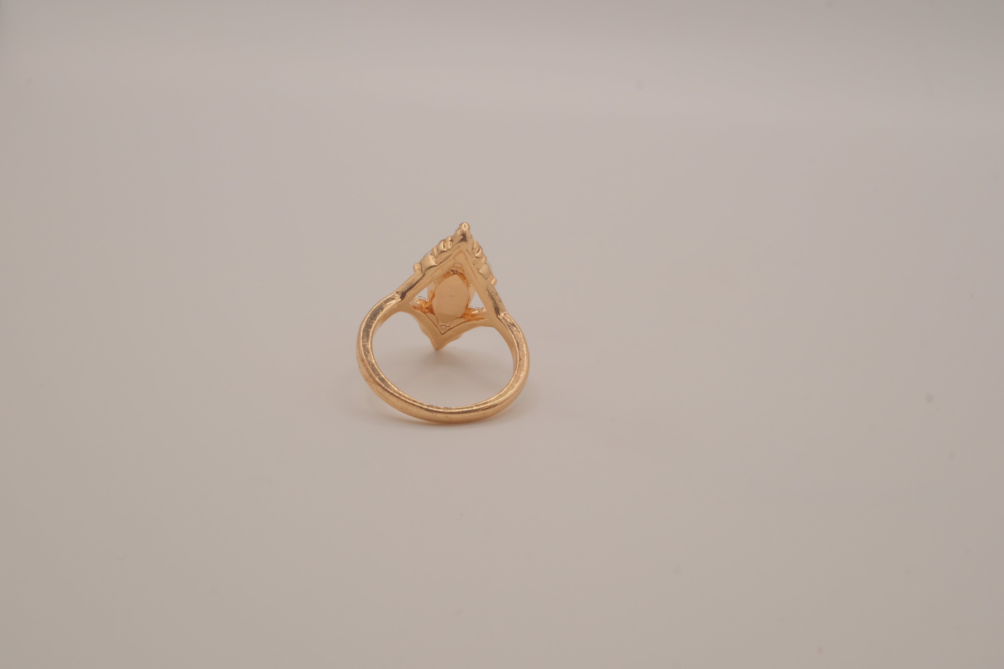 Vintage geometric marquise cut ring