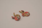Vintage beaded cluster dangle earrings