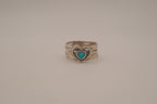 Vintage sterling silver heart cutout ring