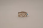 Vintage sterling silver heart cutout ring