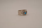 Vintage sterling silver heart cutout ring