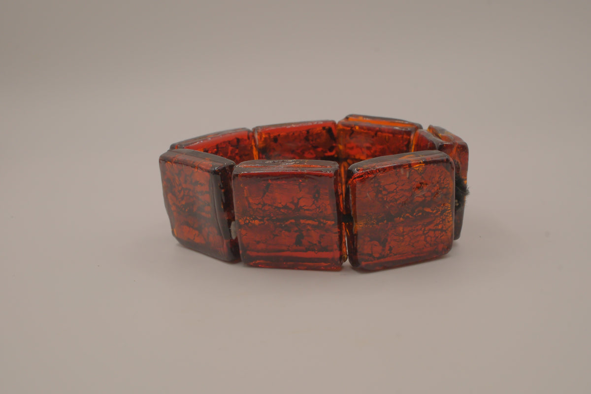 Chunky faux Amber stretch bracelet