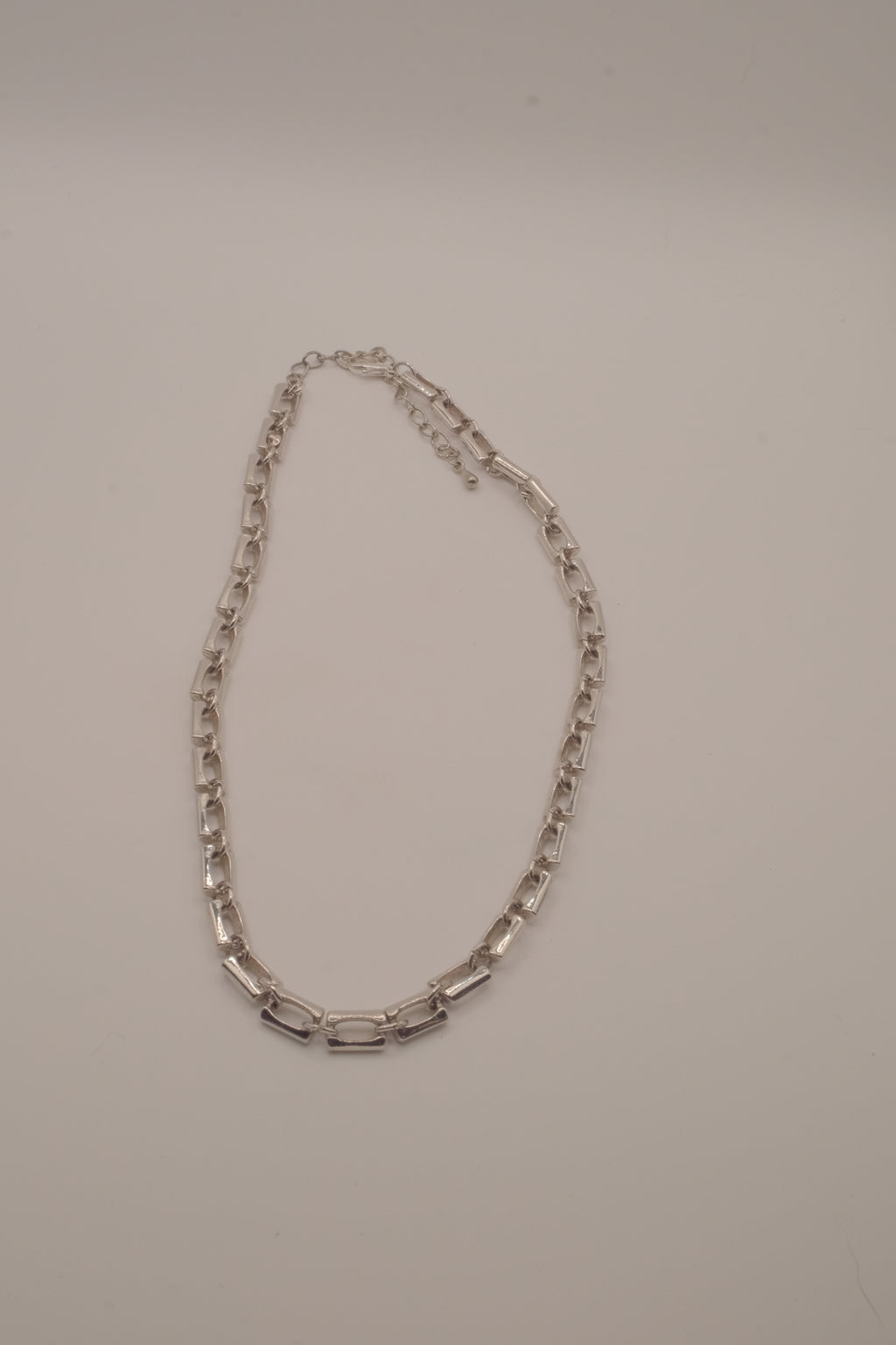 Reworked D'Orlan chunky rectangular link chain necklace