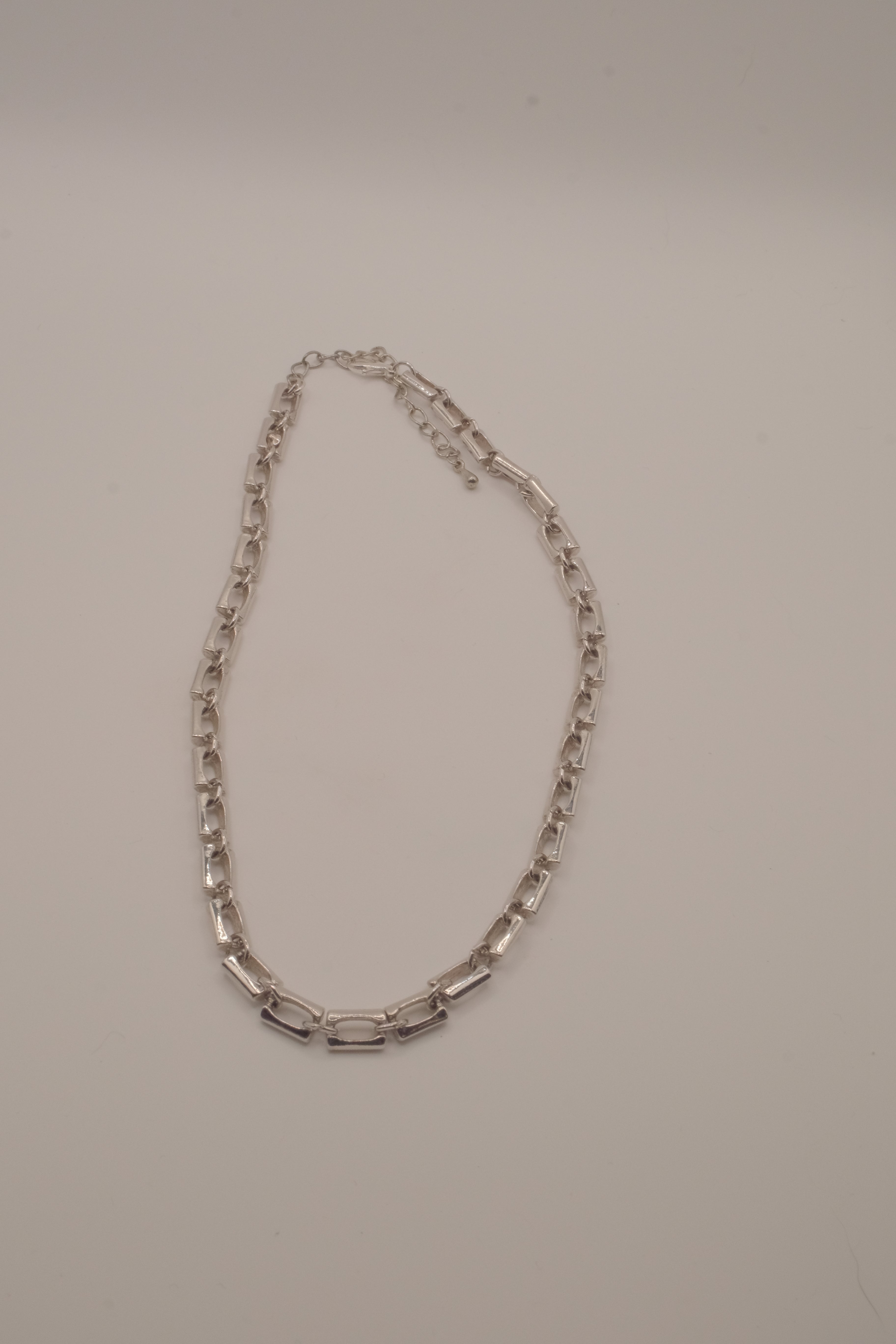 Reworked D'Orlan chunky rectangular link chain necklace