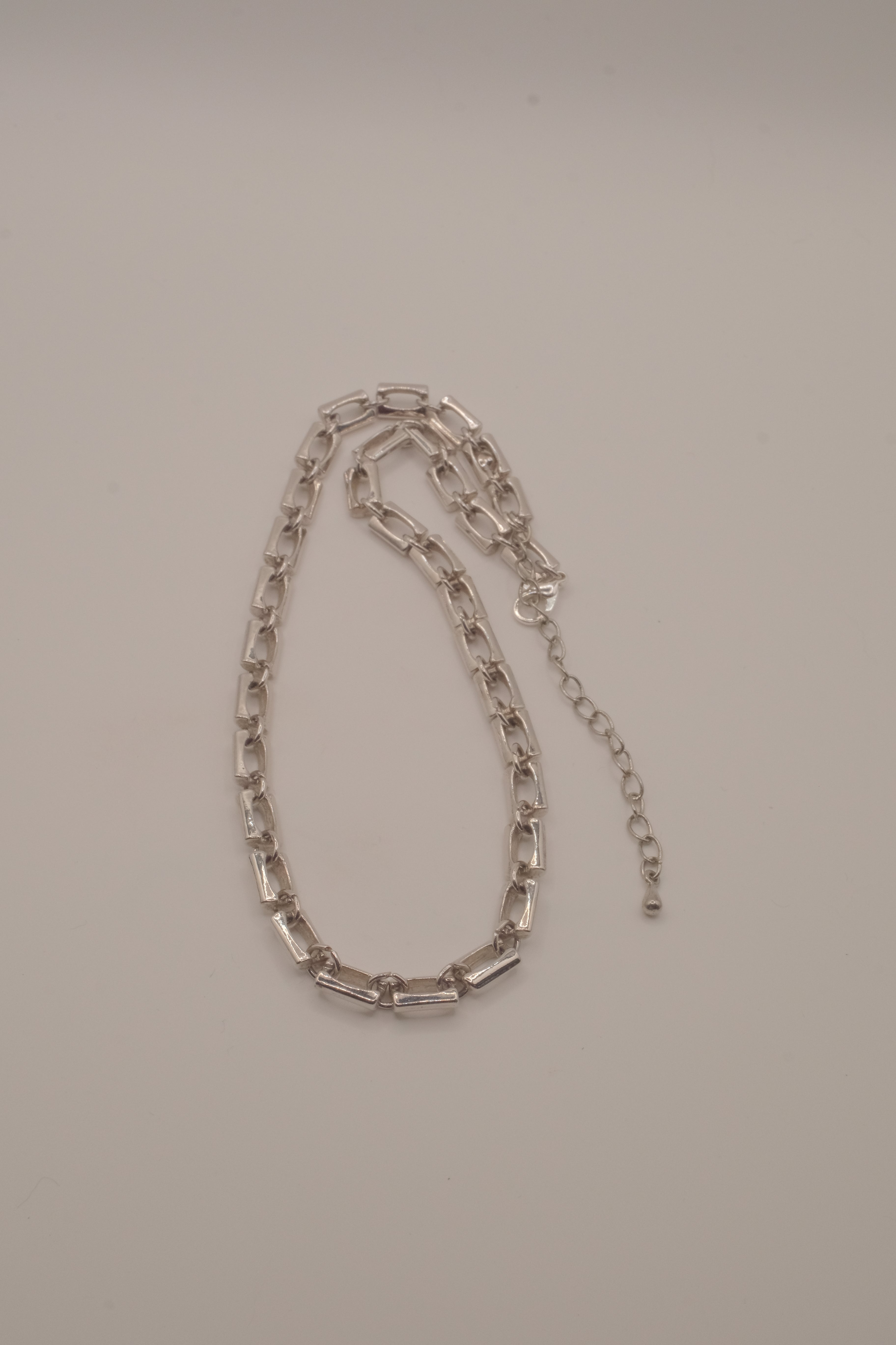 Reworked D'Orlan chunky rectangular link chain necklace