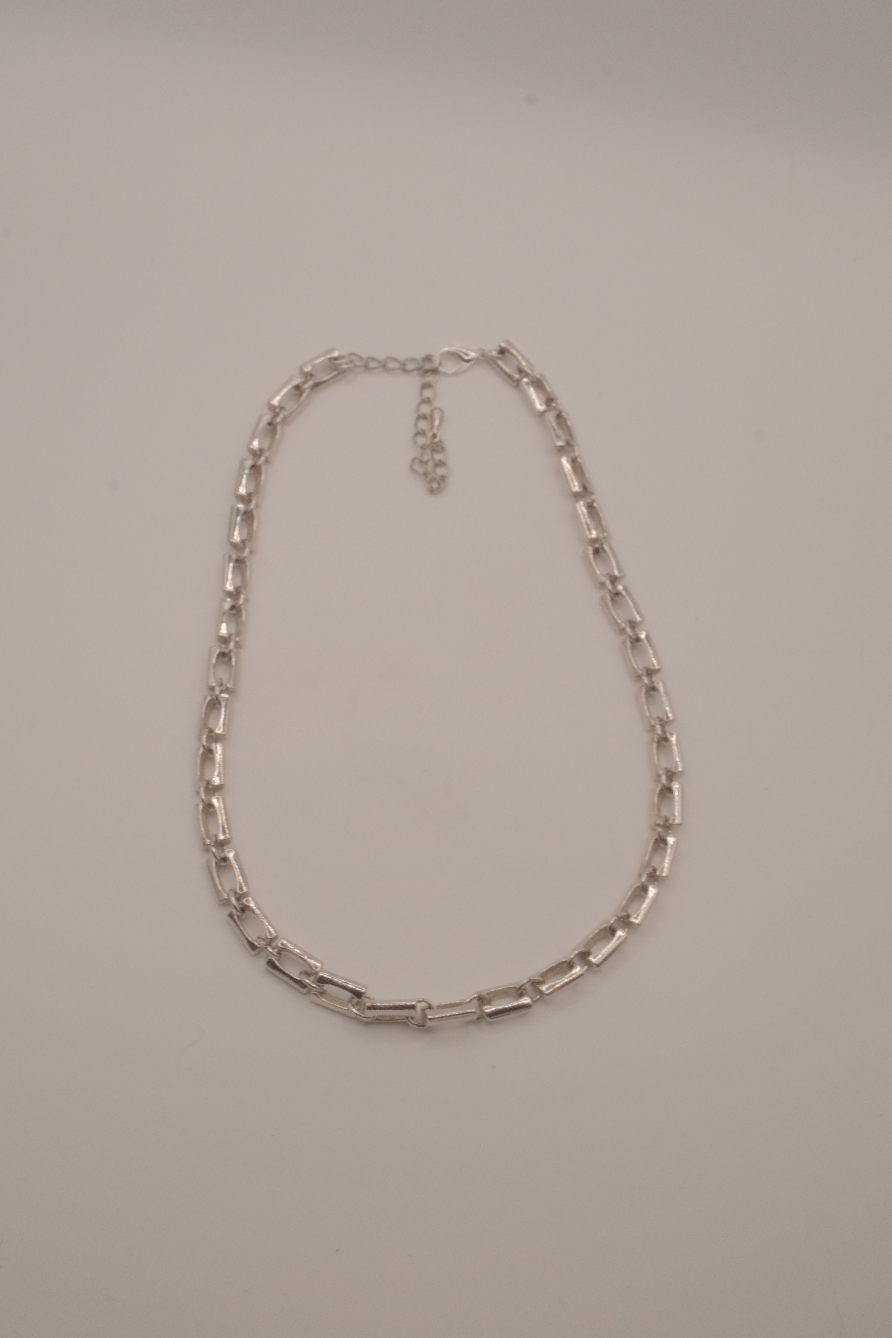Reworked D'Orlan chunky rectangular link chain necklace