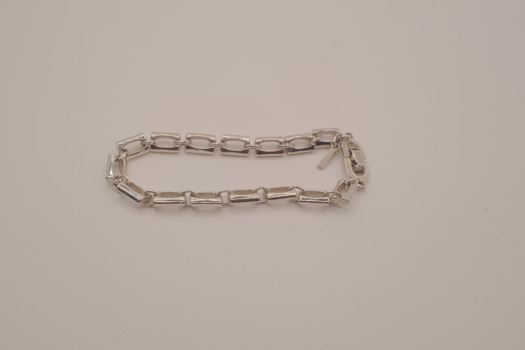 Reworked D'Orlan chunky rectangular link chain bracelet