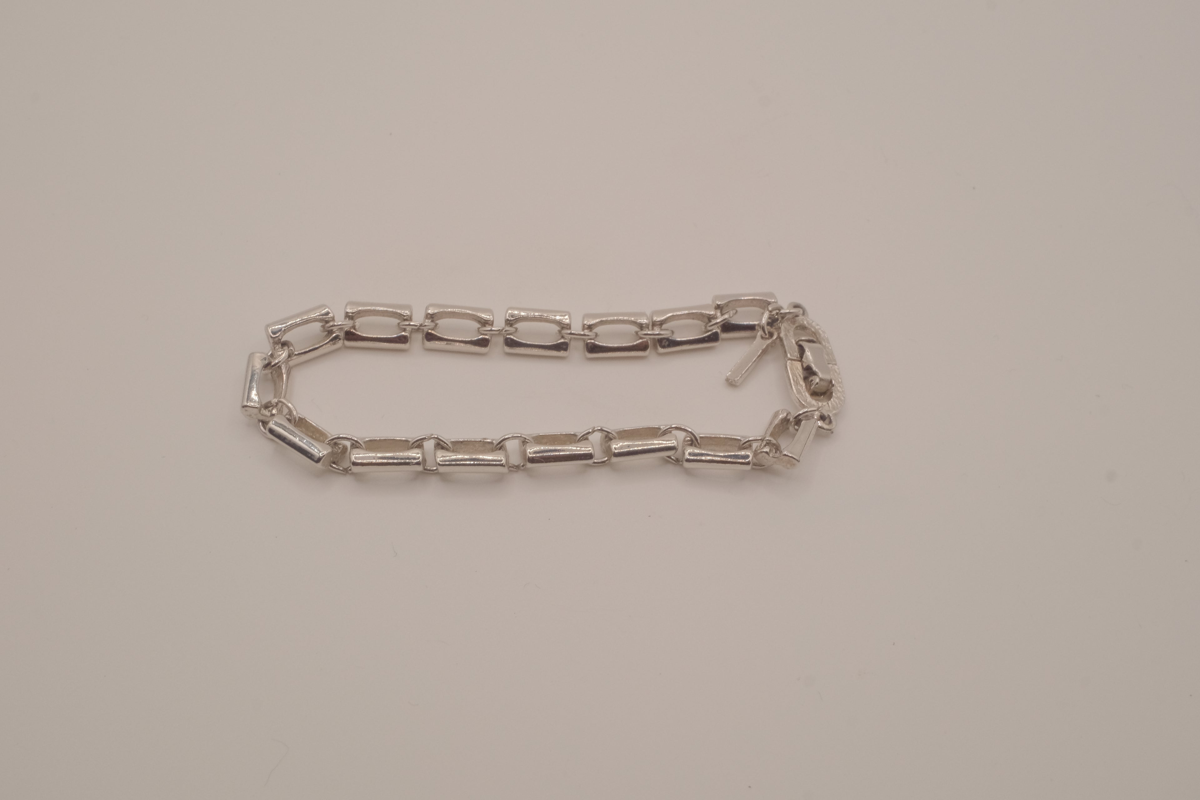 Reworked D'Orlan chunky rectangular link chain bracelet