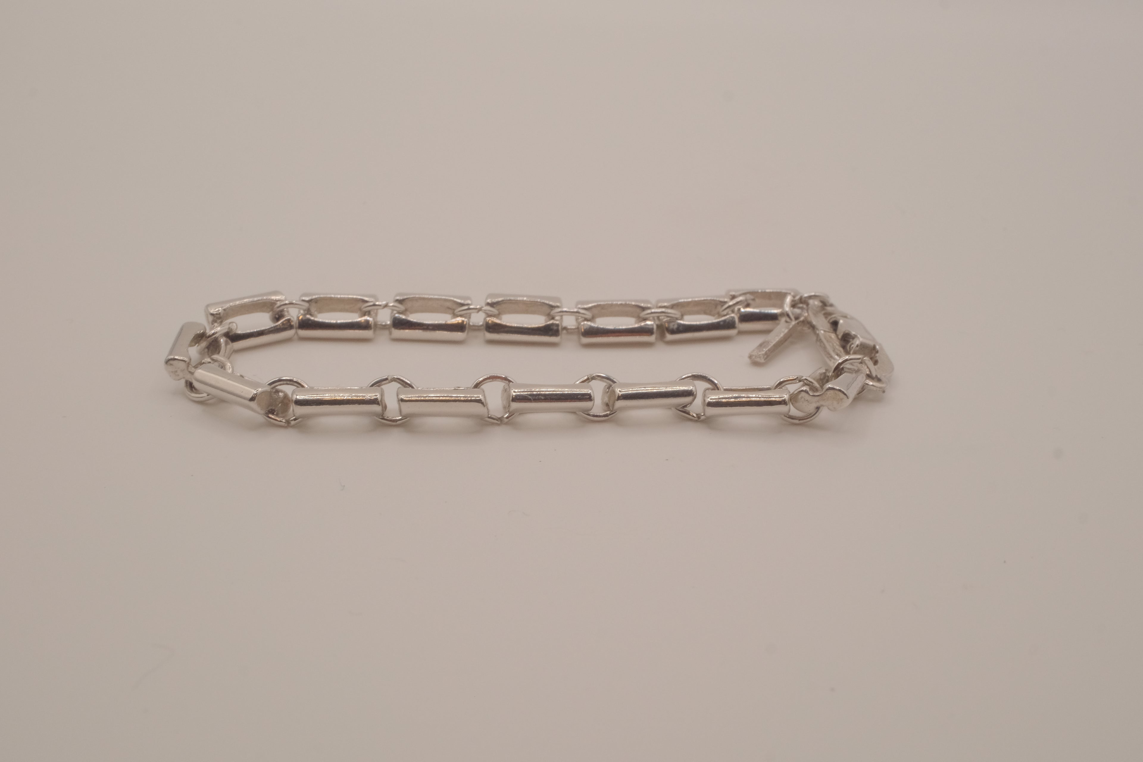 Reworked D'Orlan chunky rectangular link chain bracelet