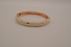 Dolphin enamel hinged bangle bracelet
