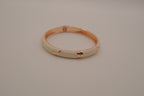 Dolphin enamel hinged bangle bracelet
