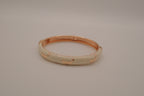 Dolphin enamel hinged bangle bracelet