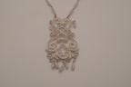 D'Orlan silver-tone filigree statement necklace