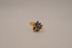 Vintage asymmetrical Black stone cocktail ring
