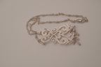 D'Orlan silver-tone filigree statement necklace