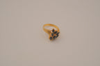 Vintage asymmetrical Black stone cocktail ring