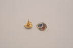 Vintage cloisonné teardrop enamel earrings