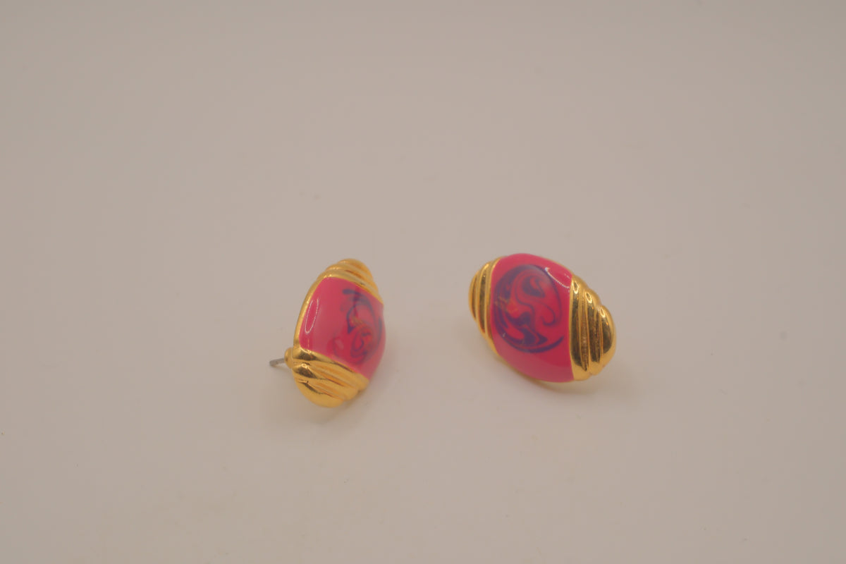 Vintage 1980s gold-tone stud earrings