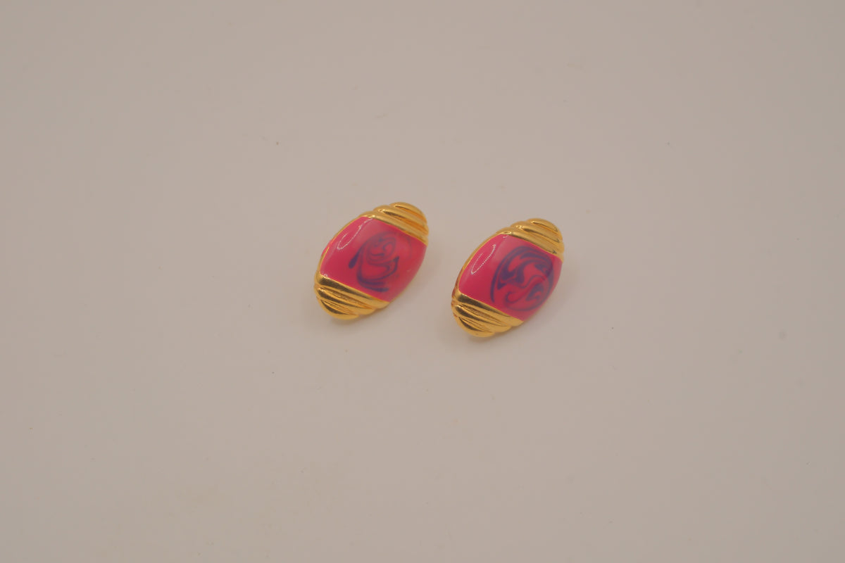 Vintage 1980s gold-tone stud earrings