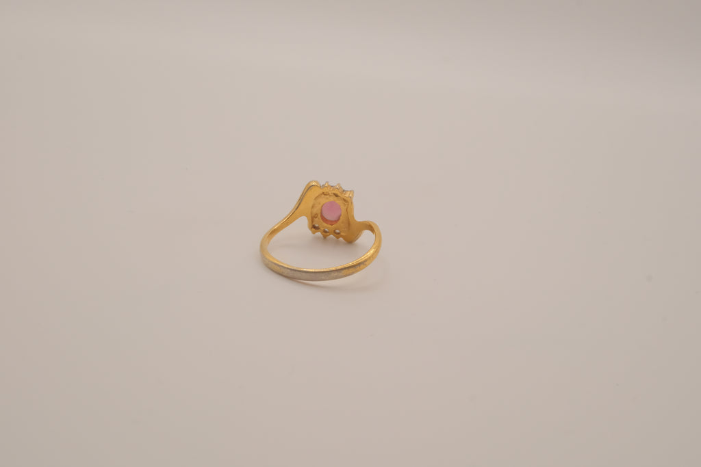 Vintage yellow gold bypass ring