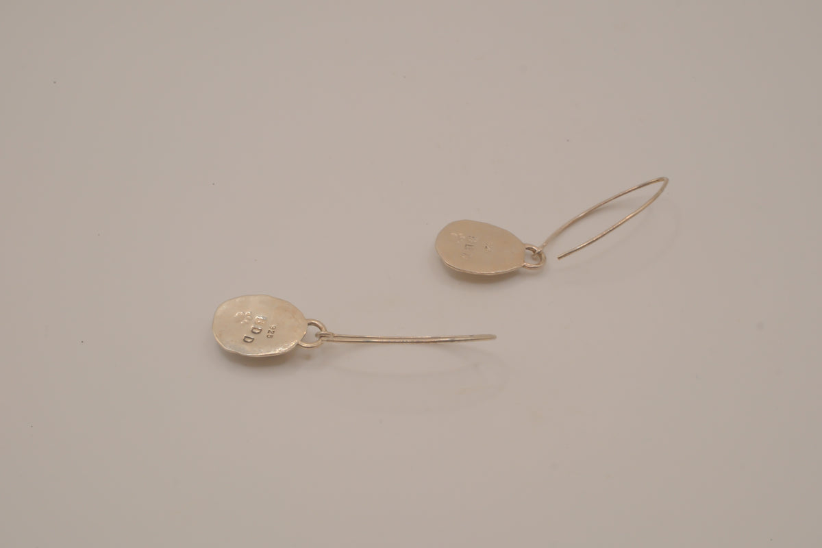 Vintage Sterling silver artisan drop earrings