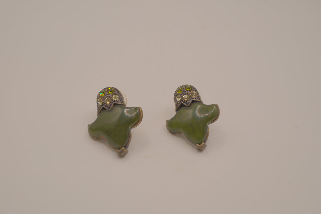 Vintage Sage green stud earrings