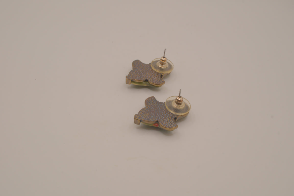 Vintage Sage green stud earrings