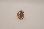 Vintage ornate Purple stone cocktail ring