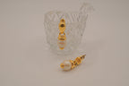 Vintage gold-toned faux Pearl drop earrings