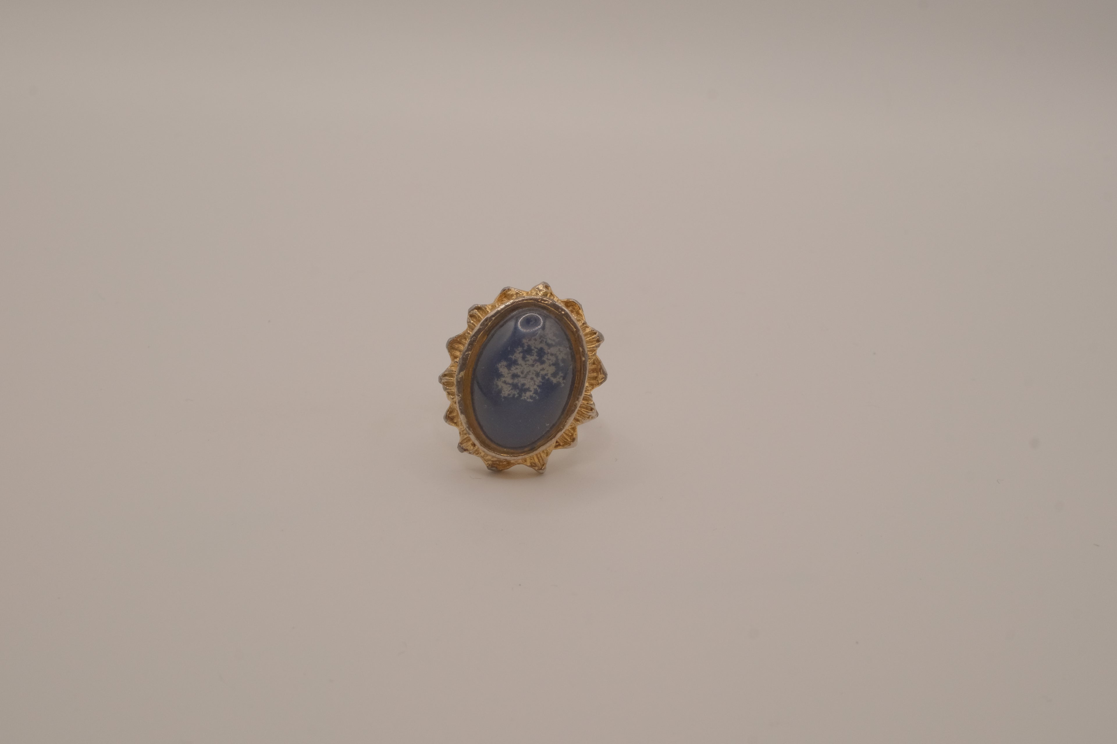 Vintage Blue agate stone ring