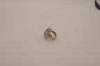 Vintage Blue agate stone ring