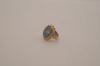 Vintage Blue agate stone ring