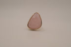 Sterling silver rose quartz cocktail ring