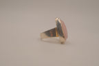 Sterling silver rose quartz cocktail ring