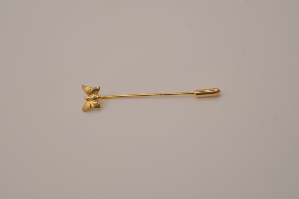 Vintage gold-tone butterfly stick pin