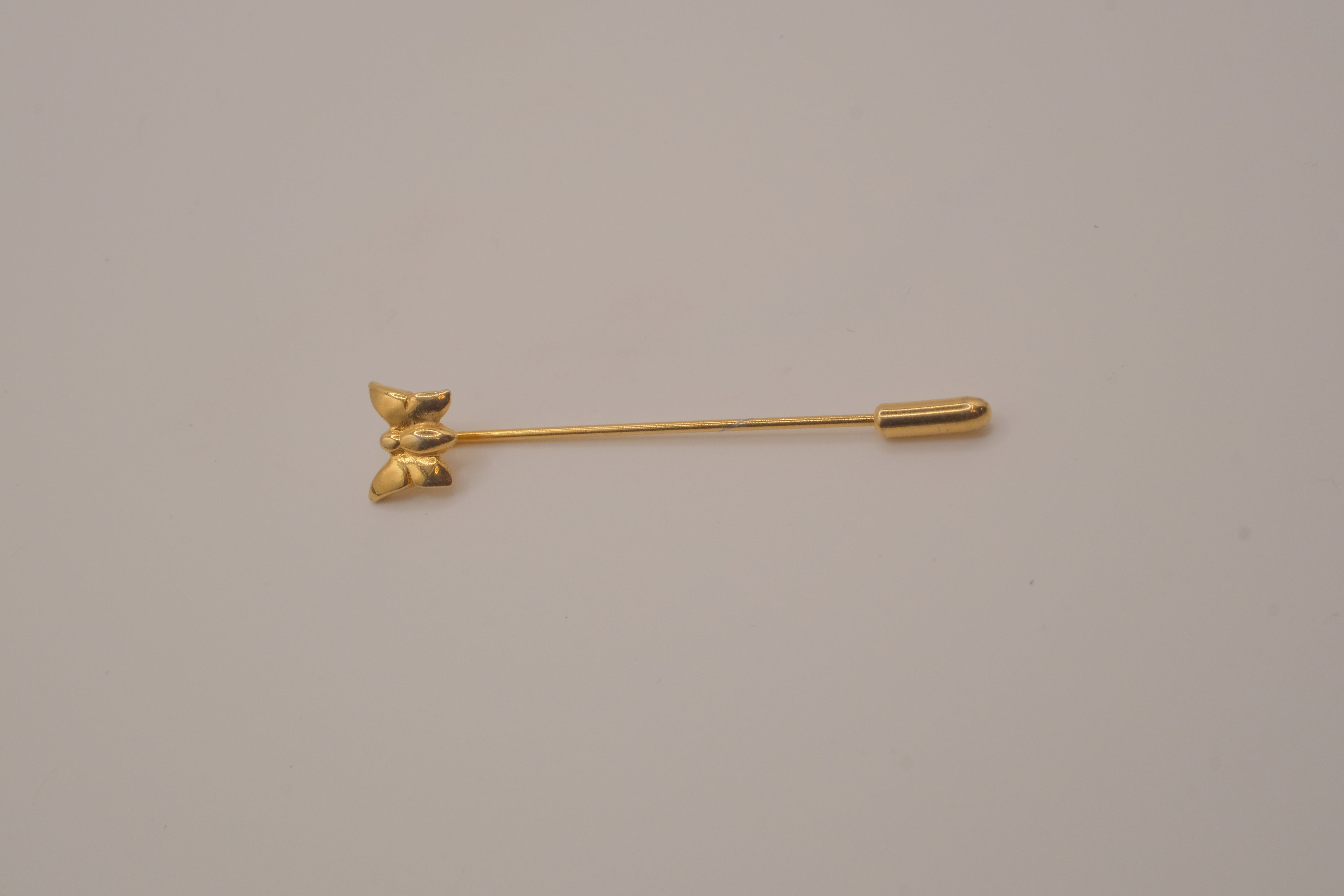 Vintage gold-tone butterfly stick pin
