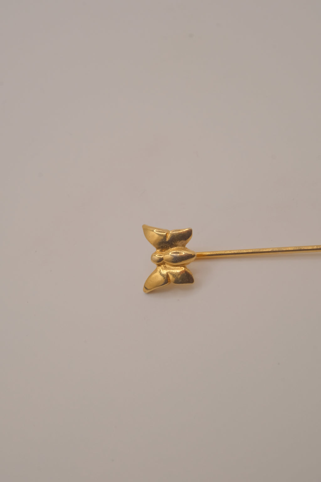 Vintage gold-tone butterfly stick pin