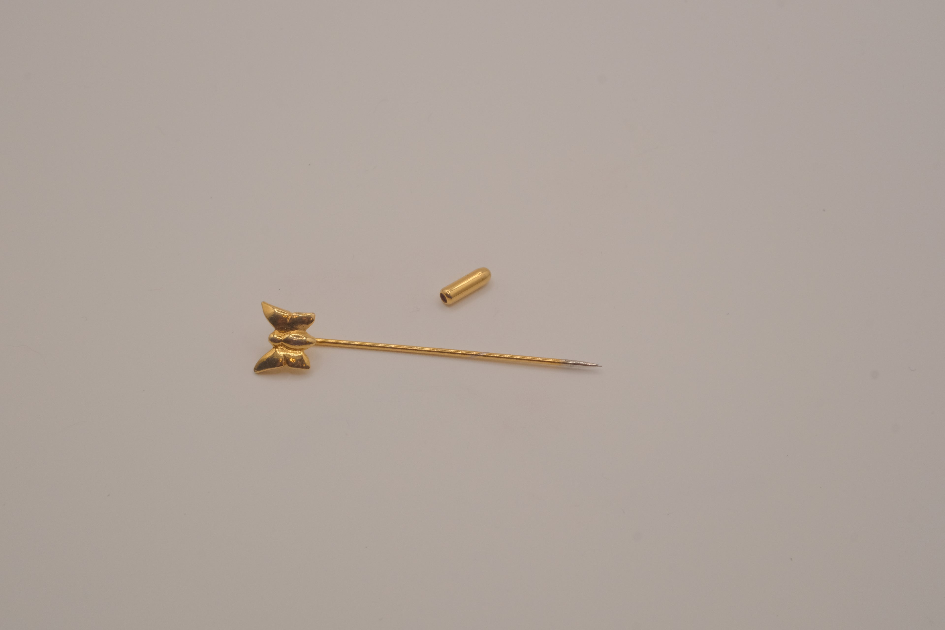 Vintage gold-tone butterfly stick pin