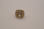 Lia Sophia "Diverge" antiqued brass-tone cocktail ring