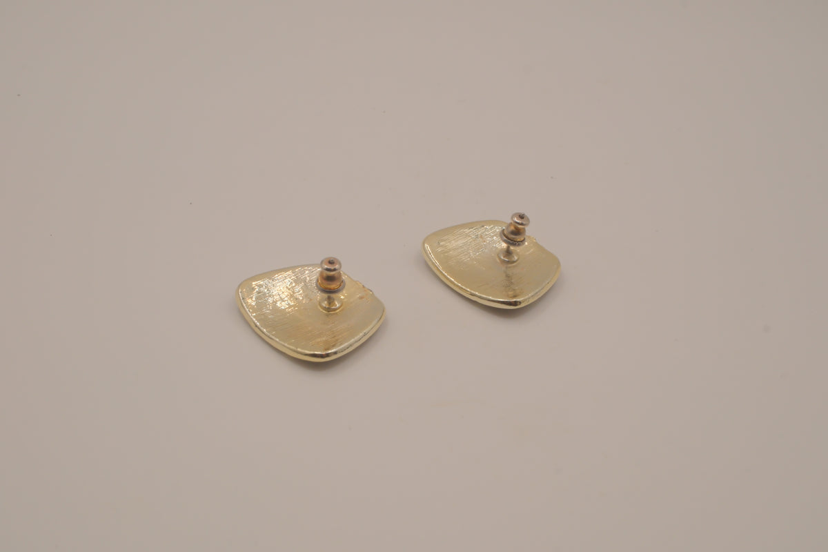 Vintage abstract cloisonné enamel earrings