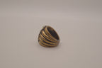 Lia Sophia "Diverge" antiqued brass-tone cocktail ring