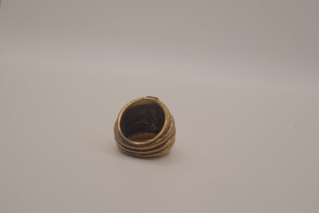 Lia Sophia "Diverge" antiqued brass-tone cocktail ring